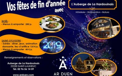 Menus Noël 2018 et Saint Sylvestre